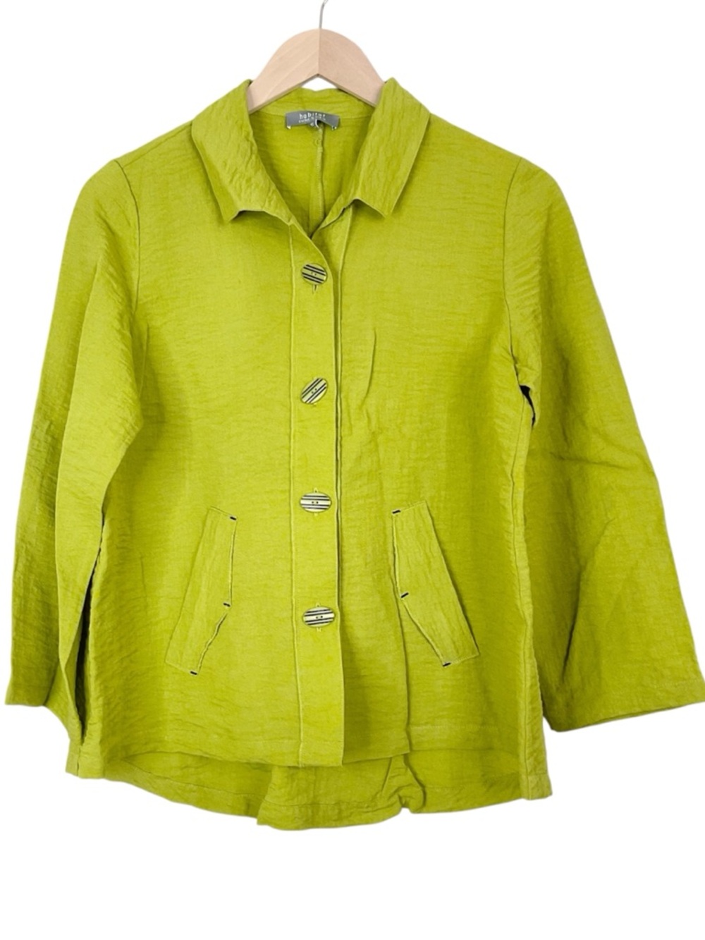 Habitat Clothes We Live In Button Top Green Size XS
